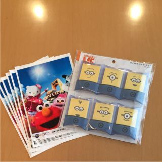 ユニバーサルスタジオジャパン(USJ)のUSJ♡ミニオン♡メモセット♡6冊♡ユニバーサルスタジオジャパン(ノート/メモ帳/ふせん)