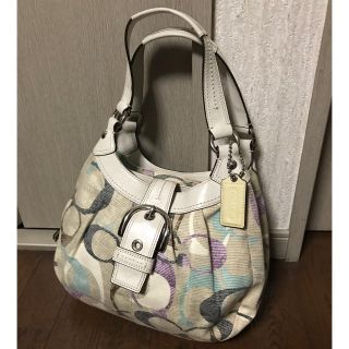 コーチ(COACH)のぶんた様専用☆良品☆ベージュ系 マルチカラー ショルダー  バック COACH(ショルダーバッグ)