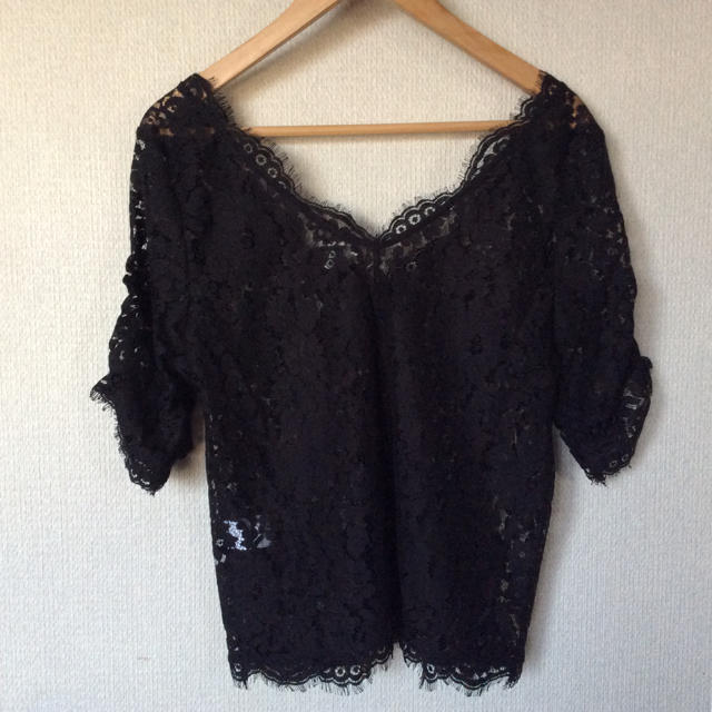 Joie (ファッション)(ジョア)の値下げしました！Joie 黒レース レディースのトップス(カットソー(半袖/袖なし))の商品写真