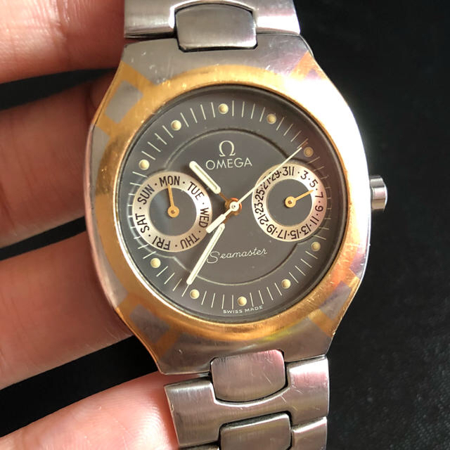 OMEGA シーマスター ポラリス K18YG×SS クオーツ メンズ