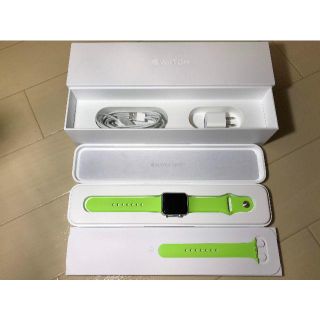 アップル(Apple)のApple Watch Sports 38mm グリーン 初代(その他)