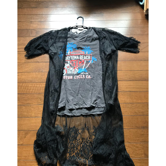 RODEO CROWNS WIDE BOWL(ロデオクラウンズワイドボウル)のrcwb レースアップT アースレースカーディガン レディースのトップス(Tシャツ(半袖/袖なし))の商品写真