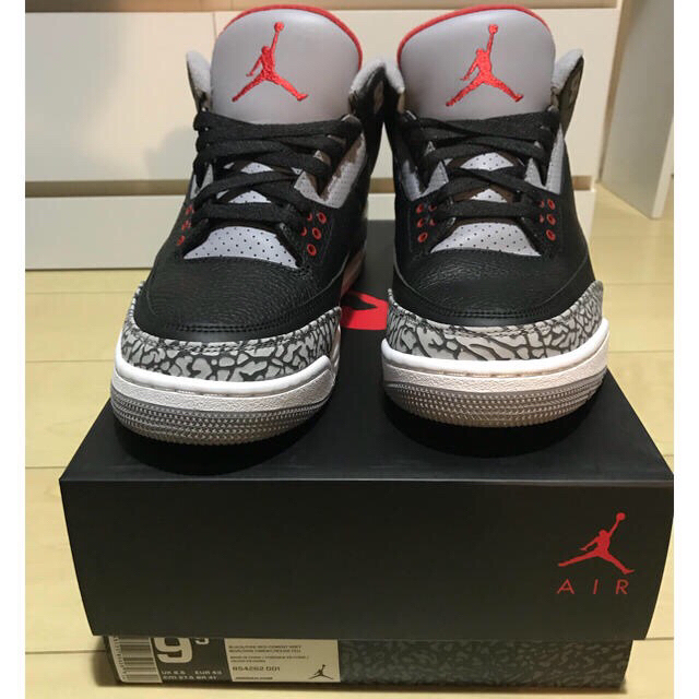 nike air jordan3 blackcenent