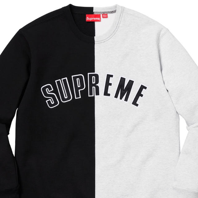 supreme値下げ Supreme Split Crewneck Sweatshirt XL