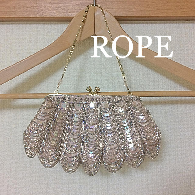 ROPE’(ロペ)のROPE パーティーバッグ ピンクベージュ レディースのバッグ(ハンドバッグ)の商品写真