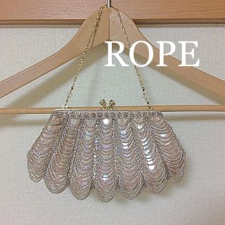 ロペ(ROPE’)のROPE パーティーバッグ ピンクベージュ(ハンドバッグ)