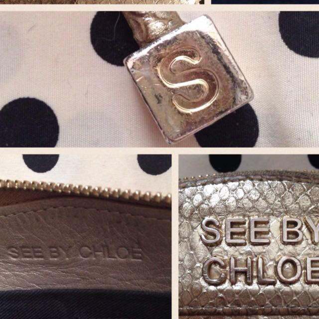 SEE BY CHLOE(シーバイクロエ)のシーバイクロエ/chloeゴールド長財布 レディースのファッション小物(財布)の商品写真