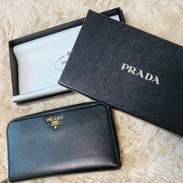 【再入荷！】 PRADA - PRADA 長財布 ブラック 財布