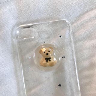 メリージェニー(merry jenny)のmei様  新品❤︎ iPhone7/8plus 🐻 くま キラキラ カバー(iPhoneケース)