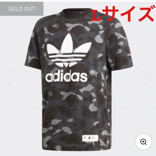 アベイシングエイプ(A BATHING APE)のアディダス×エイプ ベイプ Tシャツ 黒(Tシャツ/カットソー(半袖/袖なし))