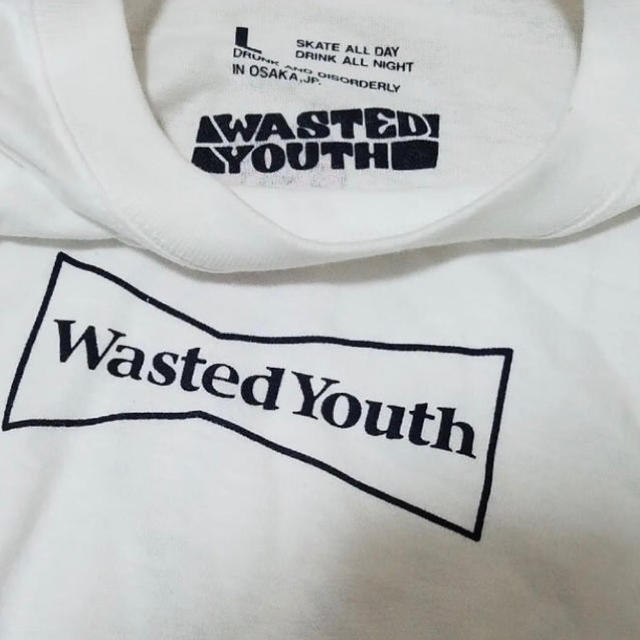 Wasted Youth ロンT 白 ホワイト Lサイズ-