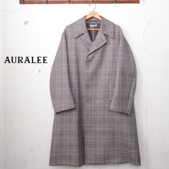 UNUSED(アンユーズド)の【値下げ】AURALEE グレンチェックコート メンズのジャケット/アウター(ステンカラーコート)の商品写真