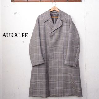 アンユーズド(UNUSED)の【値下げ】AURALEE グレンチェックコート(ステンカラーコート)