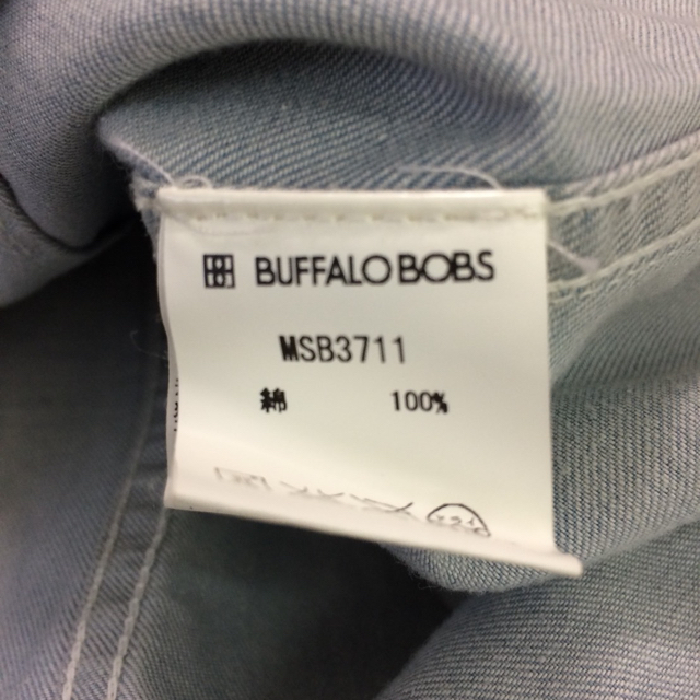 BUFFALO BOBS(バッファローボブス)の美品 バッファローボブズ 長袖デニムシャツ ブルー サイズ2 メンズのトップス(シャツ)の商品写真
