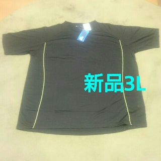 新品ドライTシャツ 3L 黒(Tシャツ/カットソー(半袖/袖なし))