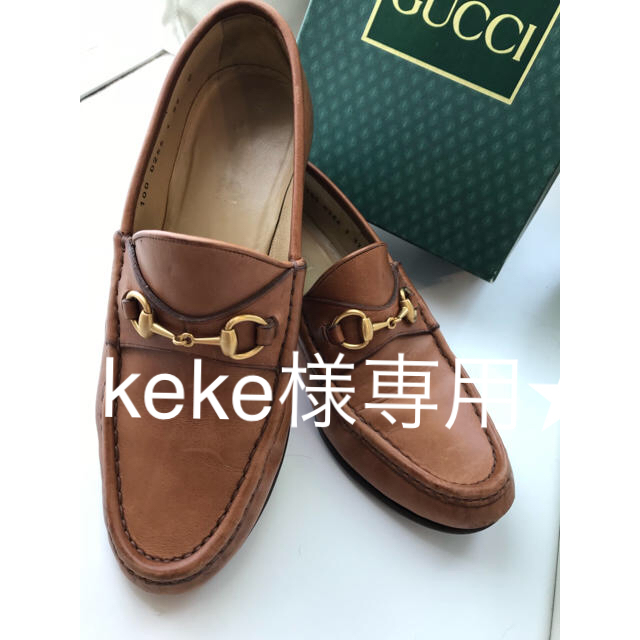 Gucci(グッチ)の人気★GUCCI グッチ #37C ローファー ホースビット ブラウン レディースの靴/シューズ(ローファー/革靴)の商品写真