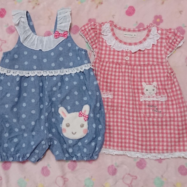 coeur a coeur(クーラクール)のぽぽちゃん様専用♡ キッズ/ベビー/マタニティのベビー服(~85cm)(ワンピース)の商品写真