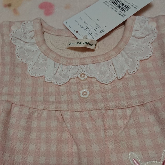 coeur a coeur(クーラクール)のチュニックワンピ  ピンク キッズ/ベビー/マタニティのベビー服(~85cm)(ワンピース)の商品写真