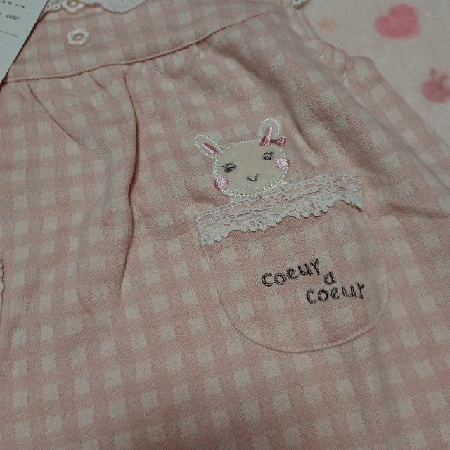 coeur a coeur(クーラクール)のチュニックワンピ  ピンク キッズ/ベビー/マタニティのベビー服(~85cm)(ワンピース)の商品写真