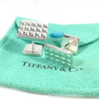 ティファニー(Tiffany & Co.)の美品 希少 ティファニー スタッズ カフス シルバー メンズ HA3(カフリンクス)