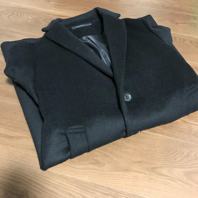 RAGEBLUE(レイジブルー)のRAGEBLUE レイジブルー チェスターコート ブラック メンズのジャケット/アウター(チェスターコート)の商品写真