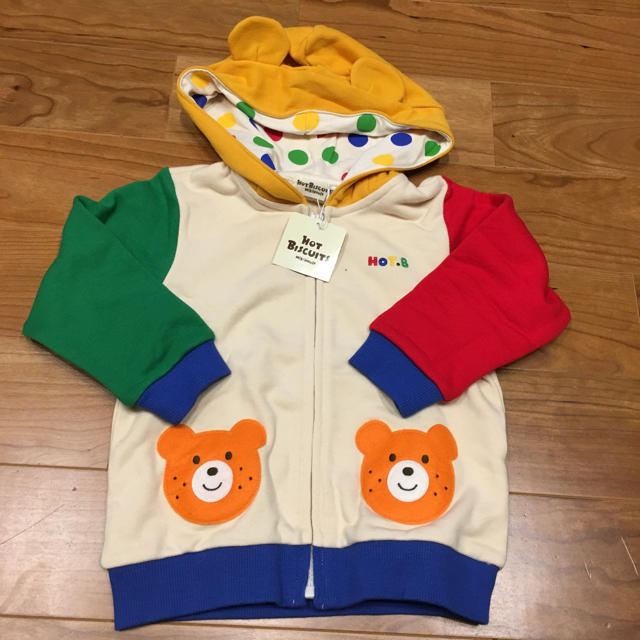 HOT BISCUITS(ホットビスケッツ)の新品 パーカー 90センチ キッズ/ベビー/マタニティのキッズ服男の子用(90cm~)(ジャケット/上着)の商品写真