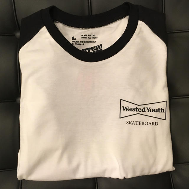 Tシャツ/カットソー(半袖/袖なし)新品未使用 Lサイズ wasted  youth ラグラン Tシャツ