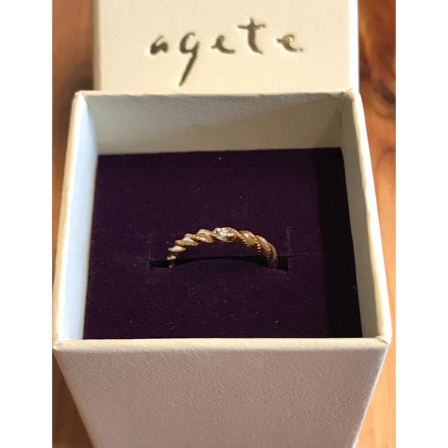 agate アガット シルバー K10 リング ネックレス ペア セット13号