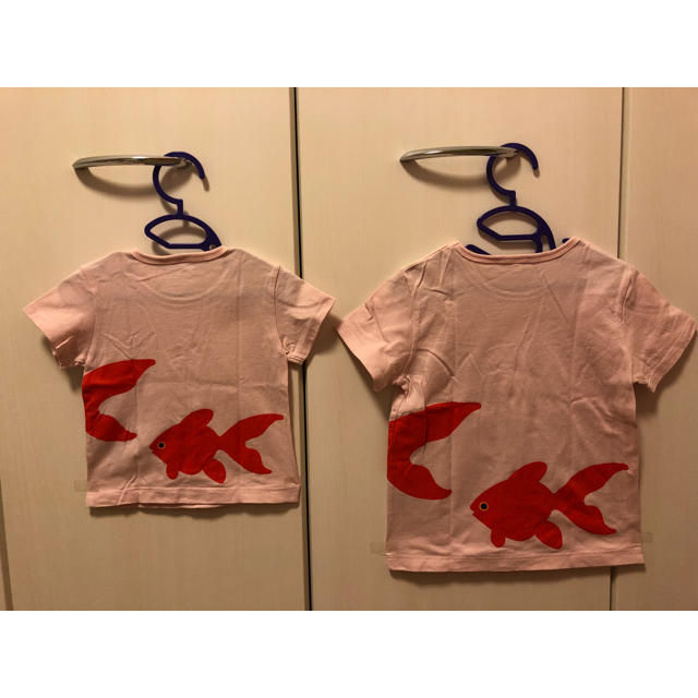 MUJI (無印良品)(ムジルシリョウヒン)の無印良品 金魚Ｔシャツ（80・110） キッズ/ベビー/マタニティのベビー服(~85cm)(Ｔシャツ)の商品写真