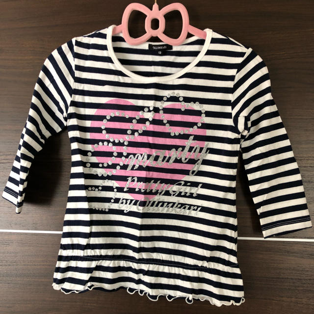 OLLINKARI(オリンカリ)のOLLINKARI 七分袖Tシャツ☆ベスト付き 130センチ キッズ/ベビー/マタニティのキッズ服女の子用(90cm~)(Tシャツ/カットソー)の商品写真