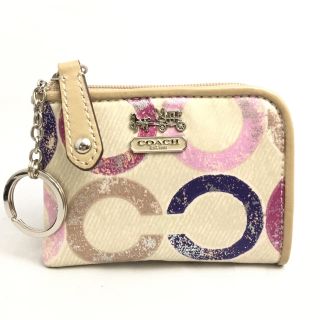 コーチ(COACH)のCOACH コーチ エナメルレザー コインケース マルチカラーオプアート(コインケース)