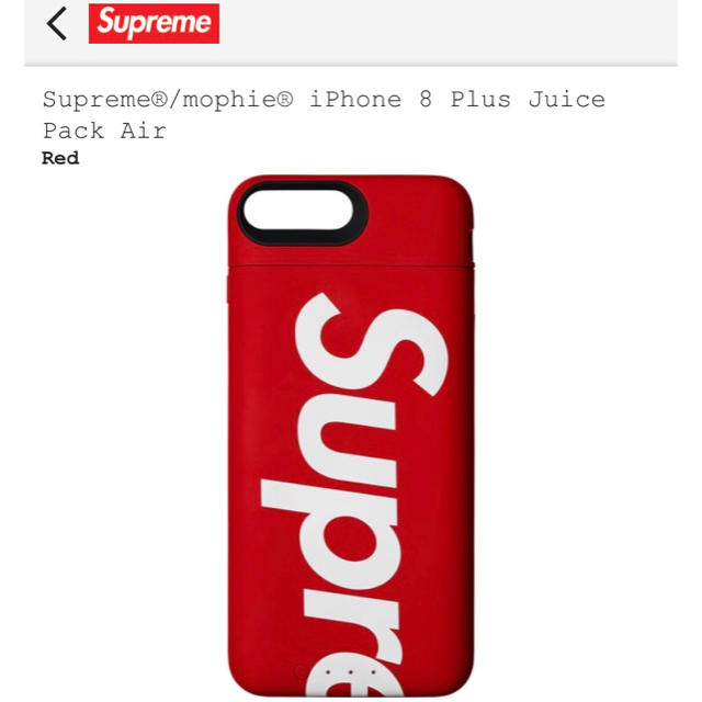 supreme iPhone 7 8 plus ケース プラス レッド