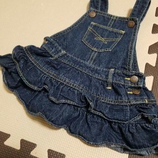 ベビーギャップ(babyGAP)のbabyGap★フリル★デニム★ジャンパースカート★ワンピース★ベビー(スカート)