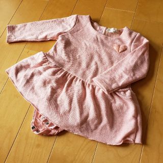 ザラキッズ(ZARA KIDS)のマリメッコ様専用★ZARA 80 長袖ワンピース/ロンパース(ロンパース)