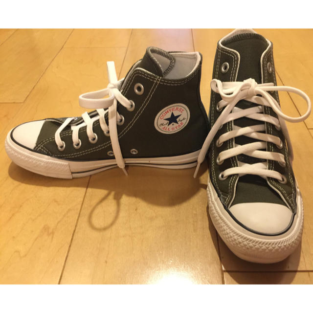 CONVERSE(コンバース)のコンバースハイカット 22.5  倉敷帆布コラボ  オリーブ レディースの靴/シューズ(スニーカー)の商品写真