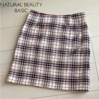 ナチュラルビューティーベーシック(NATURAL BEAUTY BASIC)のナチュラルビューティーベーシック スカート  チェック柄(ひざ丈スカート)