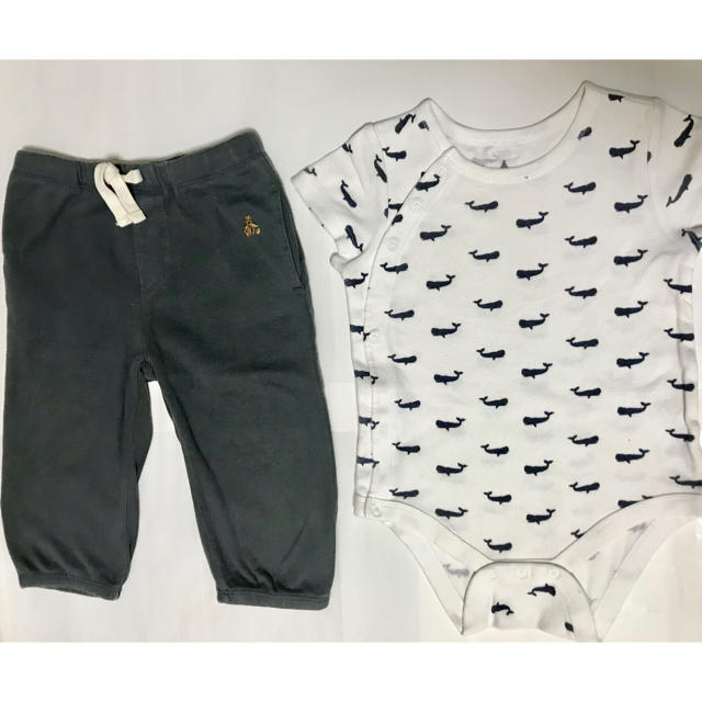 babyGAP(ベビーギャップ)のロンパース&スエットのセット キッズ/ベビー/マタニティのベビー服(~85cm)(ロンパース)の商品写真