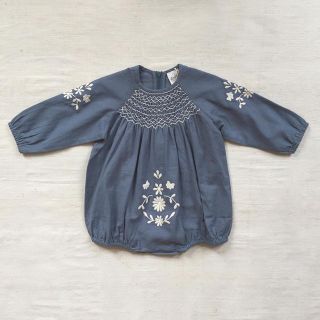 キャラメルベビー&チャイルド(Caramel baby&child )のapolina maren romper blue 18-24m【新品 未使用】(ロンパース)