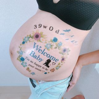 マタニティペイントシール ベリーペイントシール ボディシールの通販 By Babyshoppppn ラクマ