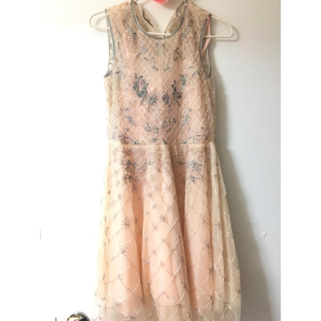 刺繍 パーティードレス レディースのフォーマル/ドレス(ミディアムドレス)の商品写真