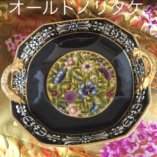 ノリタケ(Noritake)のオールドノリタケ  八角花紋様金彩皿　深皿(陶芸)