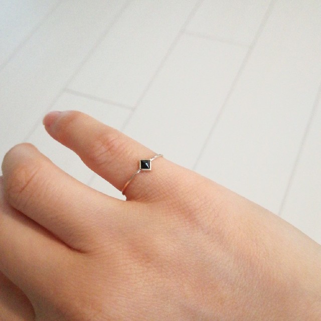 品質検査済 アガットageteオニキスリング - リング