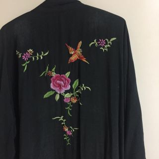 松野屋 キャンバスフラットショルダー 下北filmで購入した刺繍ガウン