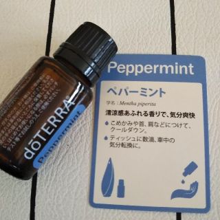 ドテラ ペパーミント 15ml◆doTERRA エッセンシャルオイル新品新鮮(エッセンシャルオイル（精油）)