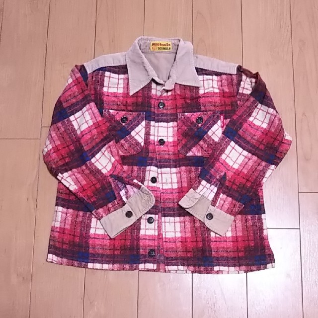 DOUBLE.B(ダブルビー)のミキハウスDOUBLE.B   チェックシャツ110㎝ キッズ/ベビー/マタニティのキッズ服男の子用(90cm~)(ブラウス)の商品写真