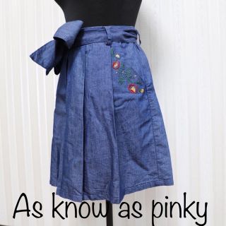 アズノゥアズピンキー(AS KNOW AS PINKY)のキュロット デニム風 as know as pinky(キュロット)