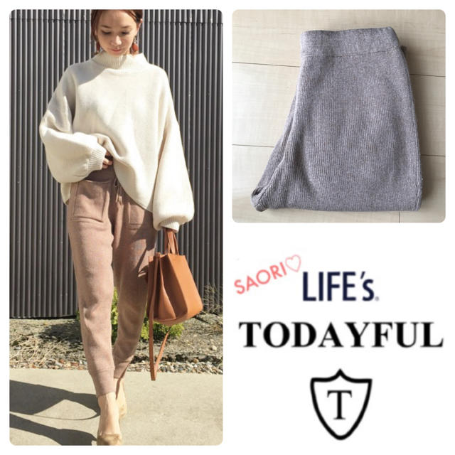 TODAYFUL(トゥデイフル)のTODAYFUL【未使用タグ付】Rib Knit PT★ungrid レディースのパンツ(カジュアルパンツ)の商品写真