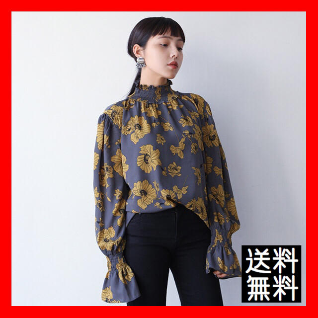 ZARA(ザラ)のレトロ パフスリーブ 花柄 ブラウス ZARA dholic好きさんに★ レディースのトップス(シャツ/ブラウス(長袖/七分))の商品写真