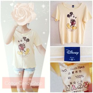 シマムラ(しまむら)の꒰⑅ 着画 イエロー ミッキー Tシャツ ⑅꒱(Tシャツ(半袖/袖なし))