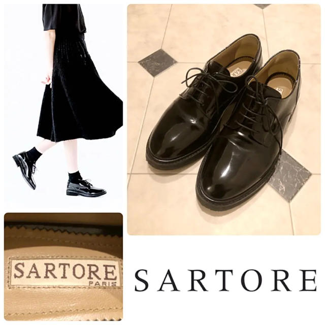 SARTORE サルトル プレーントゥ レースアップシューズ